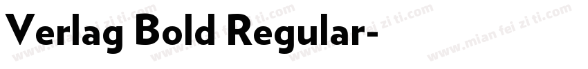 Verlag Bold Regular字体转换